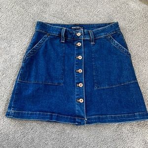 J Crew Mercantile button fly denim skirt NWT